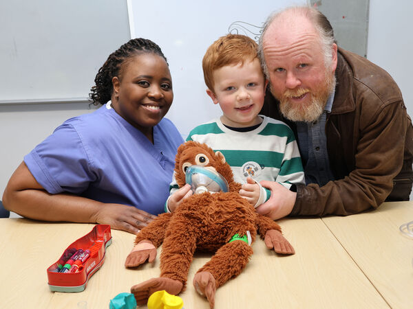 Nurse Norma with Fionn and Enda O'Driscoll. Nurse Norma with Fionn and Enda O'Driscoll.