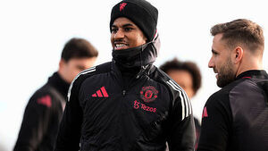 Marcus Rashford and Luke Shaw train with Man Utd ahead of Europa League trip