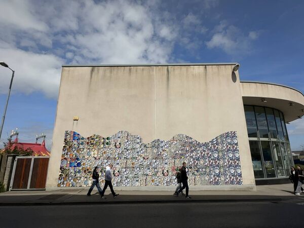 Graphic shows what the completed mosaic will look like.