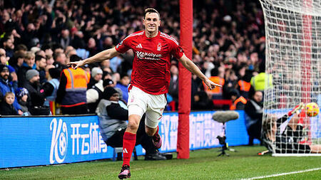 Seventh heaven for Nottingham Forest as Chris Wood helps hammer sorry Brighton