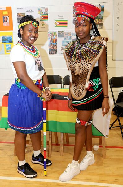  Lisa and Carol at the Zimbabwe stand at St Paul's Community College Culture Day.