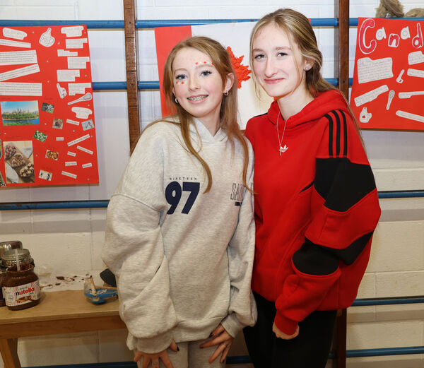  Amber and Ali at the Canada stand at St Paul's Community College Culture Day.