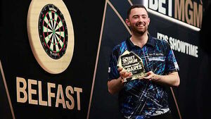 Luke Humphries powers to victory on opening night of Premier League in Belfast