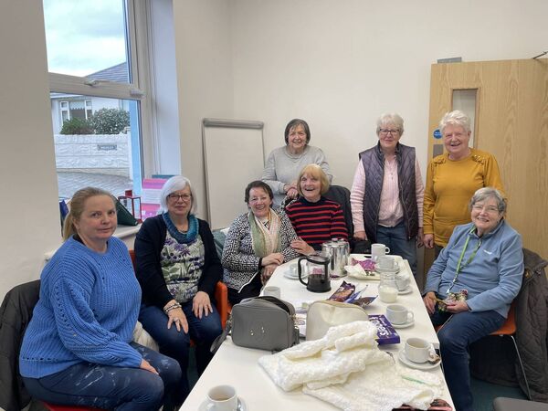 Tramore Library Knitters during their weekly meeting