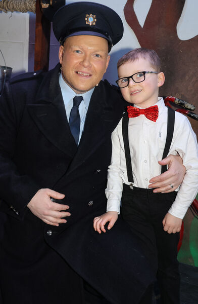  derek Delaney with his son Darragh, in Portlaw Musicial Society , production of Jack and the Beanstalk, at Premier Hall, Portlaw. Photo: Joe Evans