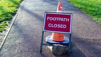 Footpath in Waterford village closed 'until further notice' due to rock fall