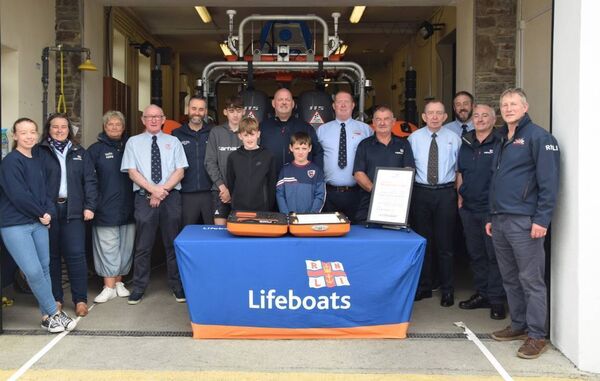 Pictured at the RNLI 200 scroll signing in 2024