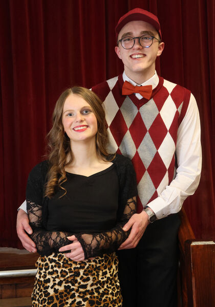  Marry Duggan, Audrey and Fred Kennedy, Seymour, In rehearsals for De La Salle College production of Little Shop of Horrors, which runs at the college hall form 5th to 8th of March. Photo: Joe Evans