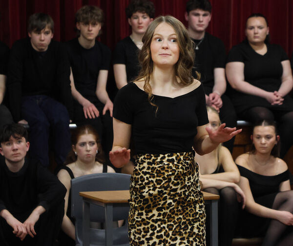  In rehearsals for De La Salle College production of Little Shop of Horrors, which runs at the college hall form 5th to 8th of March. Photo: Joe Evans