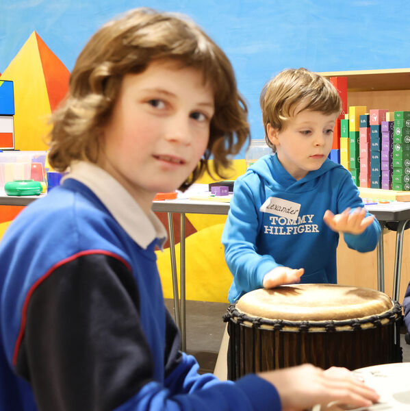  fun and games at the Glor na Mara, Junior Infants open evening. Photo: Joe Evans
