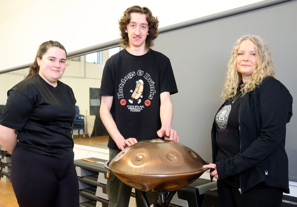  Pictured at Waterford College of Further Education for health week are, Kaithlyn Smith, Rhys Walsh and Michelle Daly, ,Sound Escape. Photo: Joe Evans