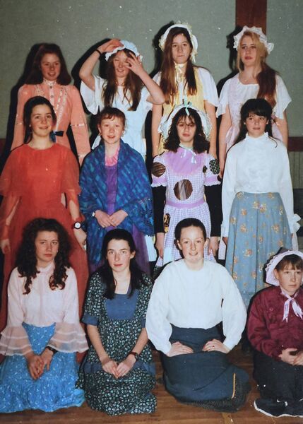 Members of the Edmund Rice Junior Musical Society, production of Oliver back in 1992, included were back, Claire Sutton, Shirley DeCoursey, Breda Flynn and Yvonne Roche, middle, Marie Cullen, Michelle Jackman, Patrice Ahearne and Siobhan Butler, front, Gail Brophy, Claire Thompson, Jenny Coady and Carina Dower. Members of the Edmund Rice Junior Musical Society, production of Oliver back in 1992, included were back, Claire Sutton, Shirley DeCoursey, Breda Flynn and Yvonne Roche, middle, Marie Cullen, Michelle Jackman, Patrice Ahearne and Siobhan Butler, front, Gail Brophy, Claire Thompson, Jenny Coady and Carina Dower.
