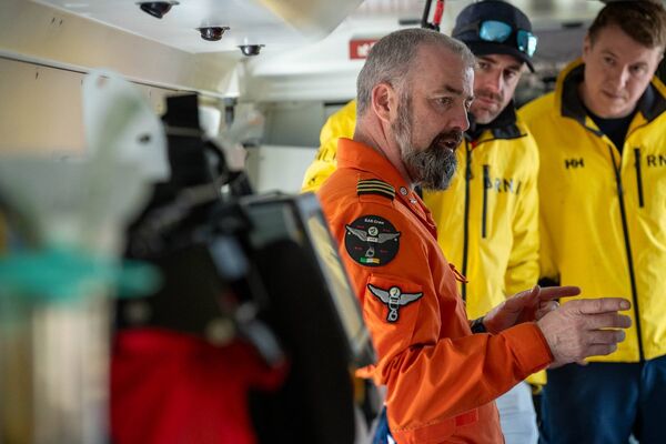 The RNLI volunteers received expert guidance from the R117 crew. Pic: Peter Grogan