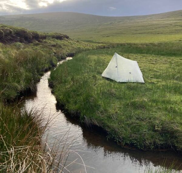 A shelter spot beside the Clydagh river