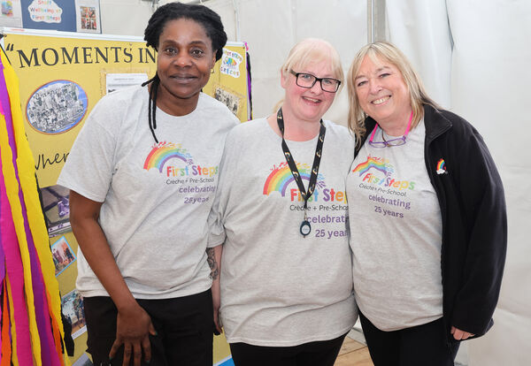  Charlotte, Tracey and Nicola, at First Steps Creche &amp; Pre-School which celebrates its 25th Birthday. Photo: Joe Evans