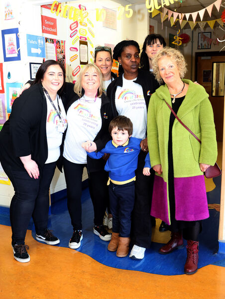  Tyson and his friends at First Steps Creche &amp; Pre-School which celebrates its 25th Birthday. Photo: Joe Evans