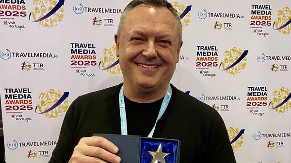 Ed Finn pictured at the travel media awards. 