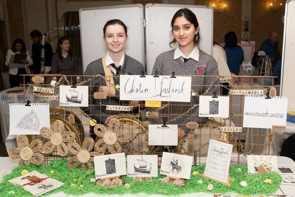Áine Ni Fhoghlu and Sarah Wahid and their business Glisten Ireland from Waterpark College, Waterford pictured at the final of the Waterford Student Enterprise Programme in the Park Hotel, Dungarvan, hosted by the Local Enterprise Office - David Clynch