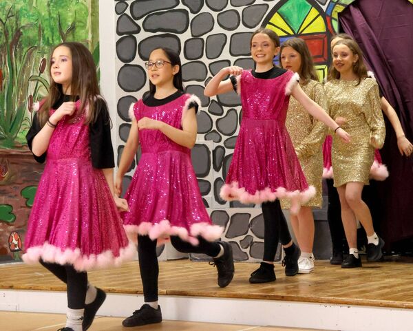 Performing in Ballyduff Youth Drama's production of Shrek Saves Far Far Away.