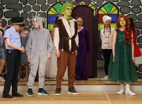 A scene from Ballyduff Youth Drama's Shrek Saves Far Far Away. 