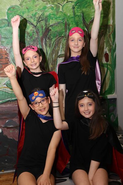 Wonder Women, Freya, Yasmine, Isabel and Ruby, in Ballyduff Youth Drama's production of Shrek Saves Far Far Away.