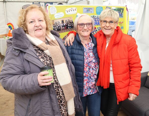 Alice Power with Eileen Keogh and Winnie Cleary, who walked to Dublin to help raise funds for the building of the Creche. Photo: Joe Evans