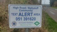 Gardaí investigate theft of community road sign in Waterford