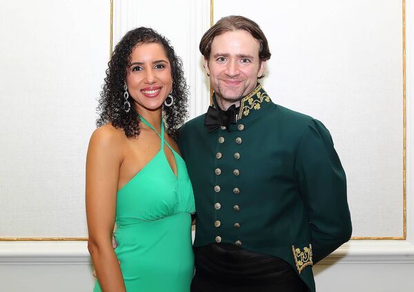 Paul Sheehan (Thomas Francis Meagher) with Carol Morales.