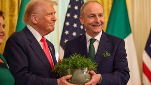 Donald Trump gifted Waterford shamrock bowl