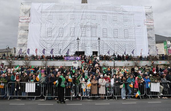 Large crowds turn out for the Waterford City St. Patrick's Day Parade. Photo: Joe Evans