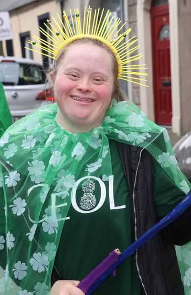 Caitlin Cahill, Tory Services, who took part in the Waterford City St. Patrick's Day Parade. Photo: Joe Evans