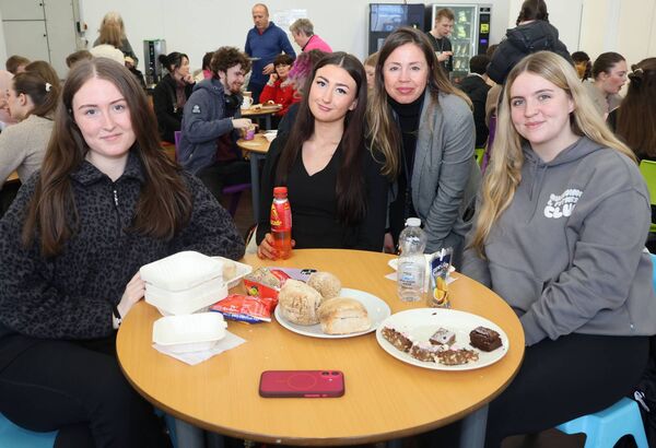 Waterford College of Further Education recently hosted a group of Noreweigan students on the Erasmus programme and on their last day at the college, WCFE student Council and staff hosted a signature lunch of Sausage and Blaa and an Irish dancing lesson on how to dance the Siege of Ennis taught by our own WCFE former Lord of the Dance Star Gillan Norris. Great fun was had by all. Photo: Joe Evans 
