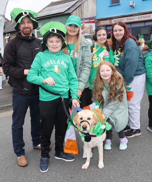  The Power, Spain and Deady families, who took part in the Waterford City St. Patrick's Day Parade. Photo: Joe Evans