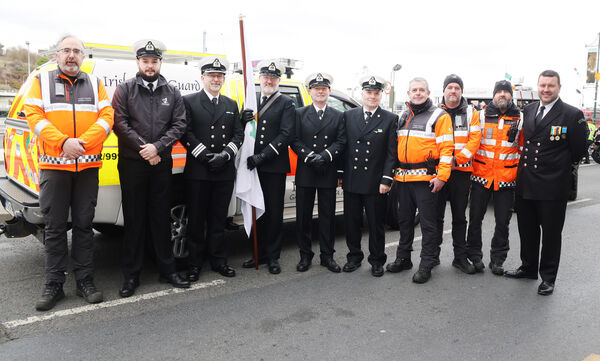  Members of the Waterford Coast Guard, who took part in the Waterford City St. Patrick's Day Parade. Photo: Joe Evans
