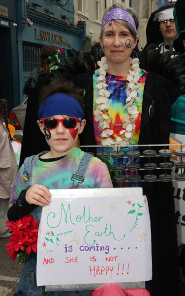  Lorcan and Gillian, Waterford Youth Arts, who took part in the Waterford City St. Patrick's Day Parade. Photo: Joe Evans