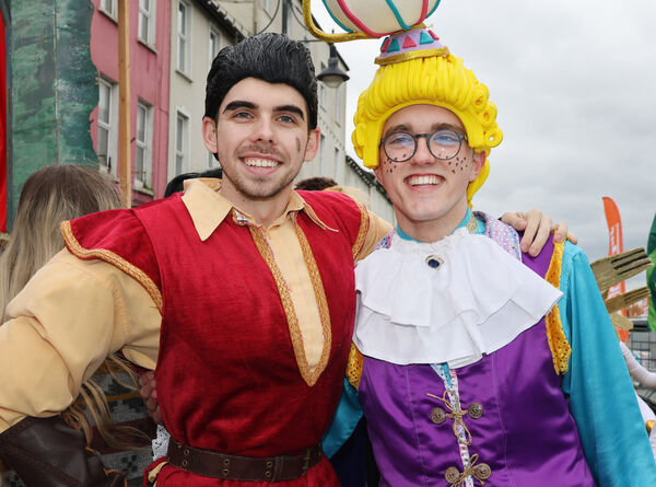  Adam O'Neill and Fred Kennedy, Waterford Panto Society, who took part in the Waterford City St. Patrick's Day Parade. Photo: Joe Evans