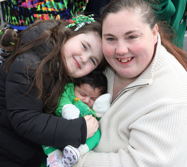  Kimbrley, Mia Rose and SHannon Kelly, who took part in the Waterford City St. Patrick's Day Parade. Photo: Joe Evans