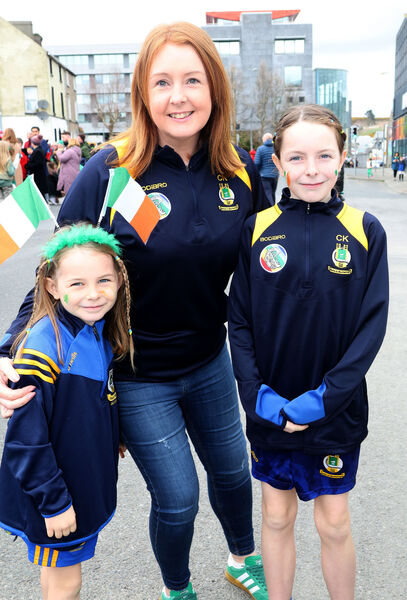  Pippa, Caroline and Clara, Butlerstown GAA, at the St. Patrick's Day Parade. Photo: Joe Evans