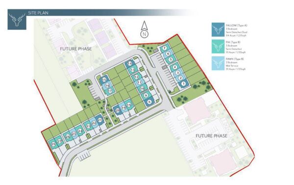 The site plan for the development.