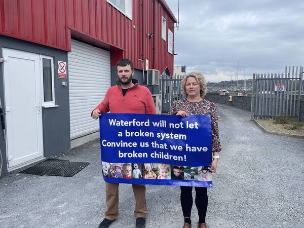 Parents Connor Coady and Denise Powergathered in Waterford City to plan the next steps. 