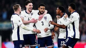 Reece James’ fabulous free-kick sets England on course for victory over Latvia