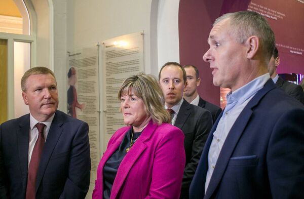 Michael McGrath, Minister for Finance, Mary Butler, minister of State, Senator John Cummins and William Bolster, Executive of Waterford Airport, at the announcement on waterford Airport. Photo: Joe Evans Michael McGrath, Minister for Finance, Mary Butler, minister of State, Senator John Cummins and William Bolster, Executive of Waterford Airport, at the announcement on waterford Airport. Photo: Joe Evans