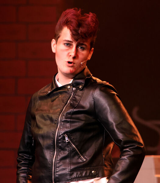  Sam Marsden, Oran, in De La Salle College production of Little Shop of Horrors. Photo: Joe Evans