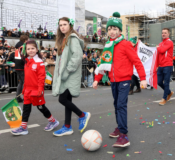  Ballyduff AFC, at the St. Patrick's Day Parade. Photo: Joe Evans