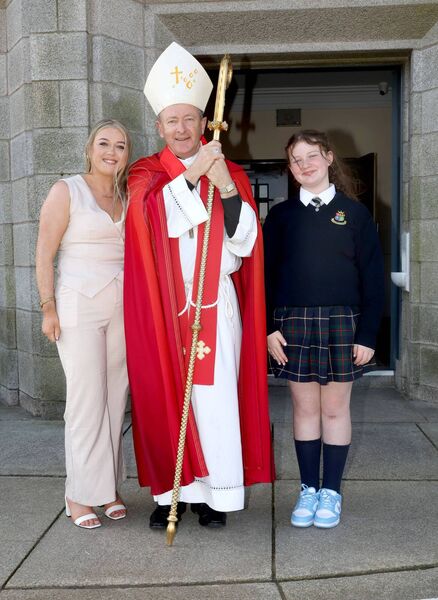 Lily Collins, Our Lady of Mercy, who was confirmed by Bishop Alphonsus Cullinan at the Holy Family Church. Photo: Joe Evans
