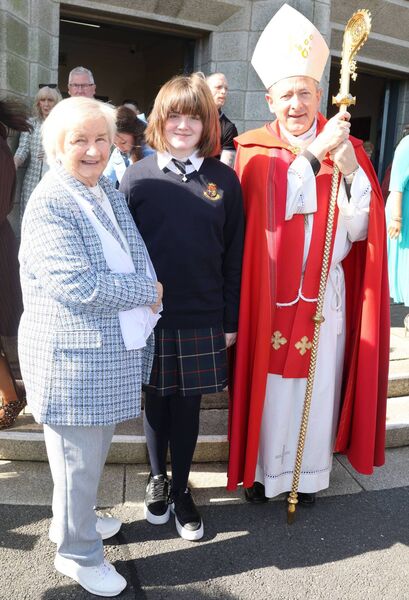 Sophia Power, Our Lady of Mercy, who was confirmed by Bishop Alphonsus Cullinan at the Holy Family Church. Photo: Joe Evans