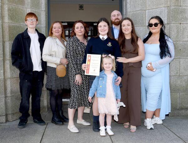 Keira Pugh, Our Lady of Mercy, who was confirmed by Bishop Alphonsus Cullinan at the Holy Family Church. Photo: Joe Evans