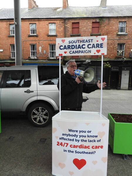 Members of the Southeast 24/7 Cardiac Care Campaign conducting interviews in Waterford City