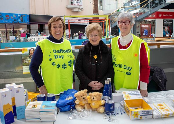 Pictured at City Square were volunteers Libby Molloy, Betty Molloy and Fiona Cosgrove. 