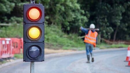 Temporary traffic lights in operation on Waterford road this week